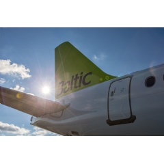 CS300 in the livery of airBaltic