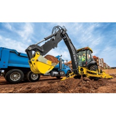 The John Deere L-Series backhoes will now offer enhanced pilot controllers