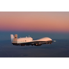 Australias first multi-intelligence MQ-4C Triton takes to the skies for the first time on Thursday, Nov. 9, 2023 in Palmdale, Calif. (Photo Credit: Northrop Grumman)