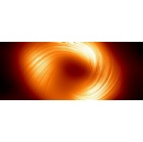 Astronomers unveil strong magnetic fields spiraling at the edge of Milky Ways central black hole