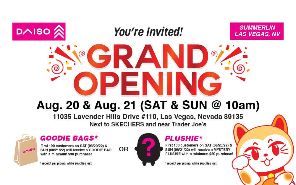Grand Opening of DAISO in Henderson