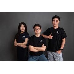 OpusClips Founders: Grace Wang (CMO), Young Zhao (CEO), and Jay Wu (CTO)