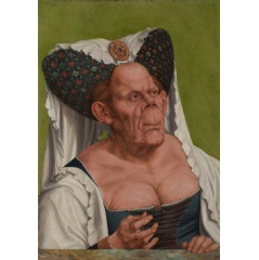 Image: Quinten Massys, An Old Woman (The Ugly Duchess), about 1513