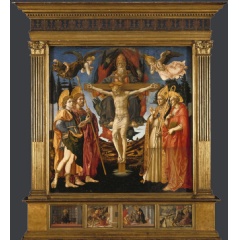 Francesco Pesellino and Fra Filippo Lippi and workshop, The Pistoia Santa Trinit Altarpiece, 1455-60