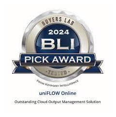 uniFLOW Online Earns BLI Pick Award from Keypoint Intelligence for Sixth Straight Year