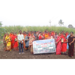 Female farmers undergoing training in climate-smart agriculture practices in Marathwada
