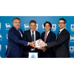 Luigi De Siervo CEO of Lega of Serie A - Giovanni Maffei, Head of Commercial and Marketing at Enilive - Michele Ciccarese, Director of Commercial and Marketing Lega Serie A - Stefano Ballista, CEO of Enilive