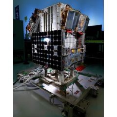 TacSat, seen here fully completed at Lockheed Martin, will participate in upcoming cross-domain exercises.