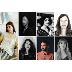 Talents 2025 (clockwise from left): Luis De Filippis, Madeleine Hunt  Ehrlich, Atena Eshtiaghi, Clare Weiskopf, Mara Silvia Esteve, Udit Duseja & Sine zbilge