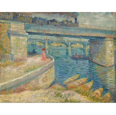 Vincent van Gogh, Bridges Across the Seine at Asnires, 1887, oil on canvas, 53.5  67 cm, Emil Bhrle Collection, on long-term loan at the Kunsthaus Zrich