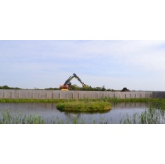 A new wildlife pond created as part of the preparations for the managed realignment work on Northey Island, Essex |  National Trust Images/Ruth McKegney