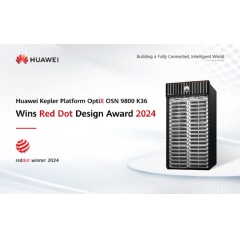 Huawei Kepler Platform OptiX OSN 9800 K36 has been awarded the prestigious Red Dot Design Award 2024