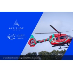 Air ambulance helicopter. Image credit; Wales Air Ambulance