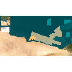 Map showing the location of the Nefertiti Multi-Client 3D seismic survey and additional TGS 3D Multi-Client seismic data coverage in the region.