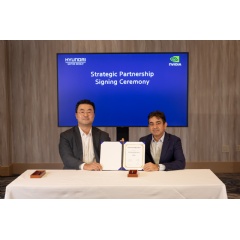 (From left) Heung-Soo Kim, Executive Vice President and Head of Global Strategy Office at Hyundai Motor Group and Rishi Dhall, Vice President of Automotive at NVIDIA