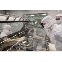 NASAs OSIRIS-REx curation team rehearse the opening of the asteroid sample canister in the newly built OSIRIS-REx Curation lab at Johnson Space Center.
Credits: NASA