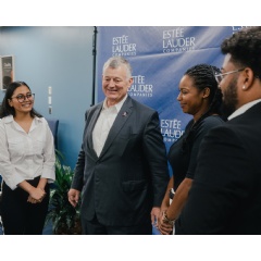 William meets with scholars from the Bucks County Community College partnership