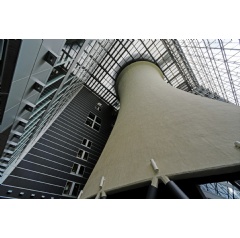 Cooling tower in Milan headquarters building