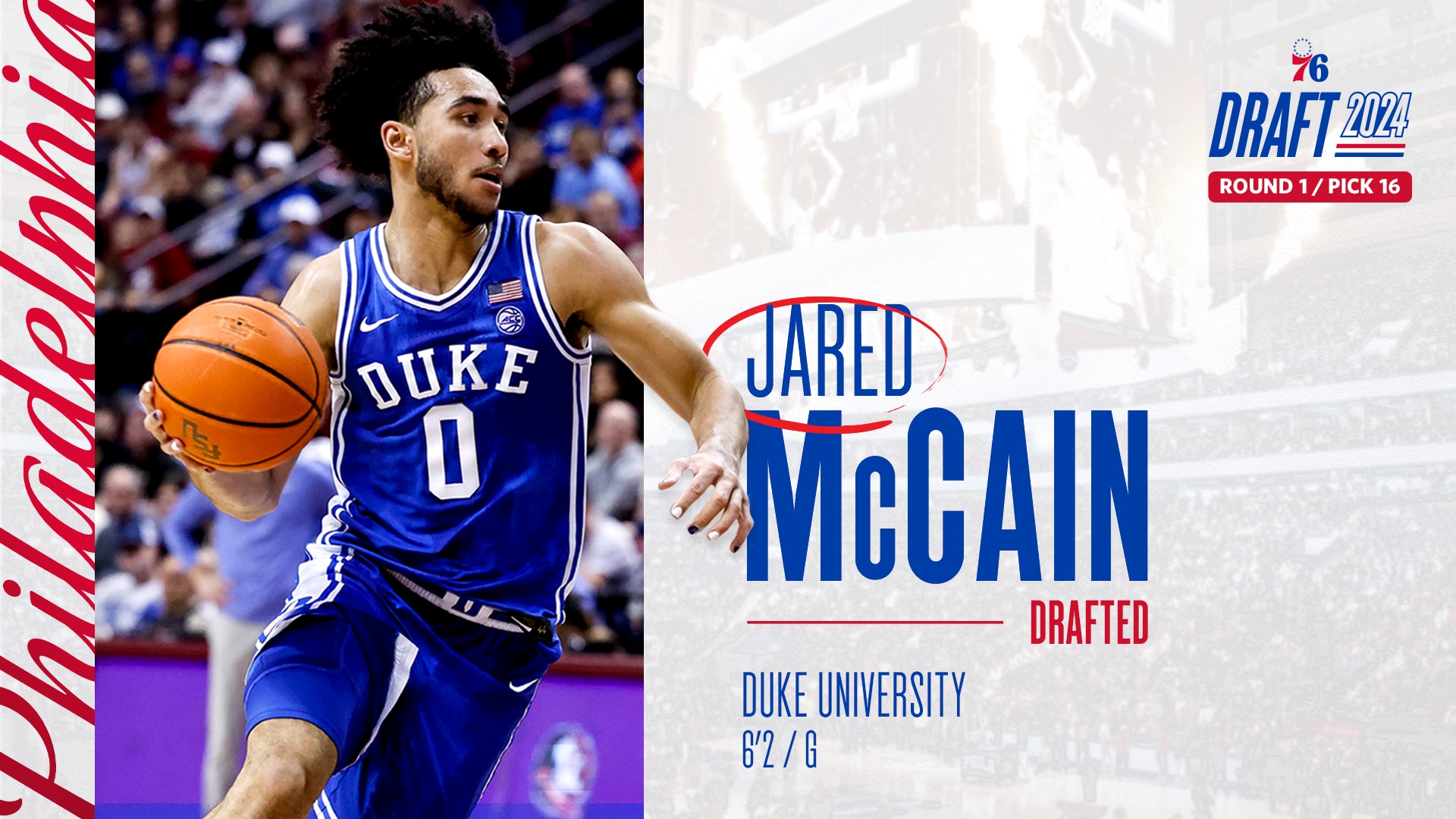 Philadelphia 76ers Select Jared McCain In First Round Of 2024 NBA Draft