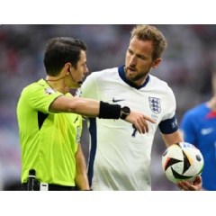 EURO 2024 has witnessed an enhanced form of communication between players and match officials UEFA via Getty Images