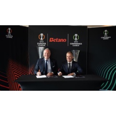 UEFA and Betano have announced a partnership for the 2024-27 commercial cycle of the UEFA Europa League and UEFA Conference League Photo by Kristian Skeie - UEFA/UEFA via Getty Images)