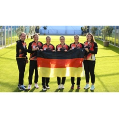 Porsche Team Germany - Team captain Rainer Schttler, Anna-Lena Friedsam, Laura Siegemund, Eva Lys, Tatjana Maria, Jule Niemeier (l-r), Billie Jean King Cup Finals, 2024, Porsche AG