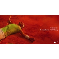 Rafael Nadal. Nike athlete Rafael Nadal embodies what it means to give everything in the pursuit of greatness.